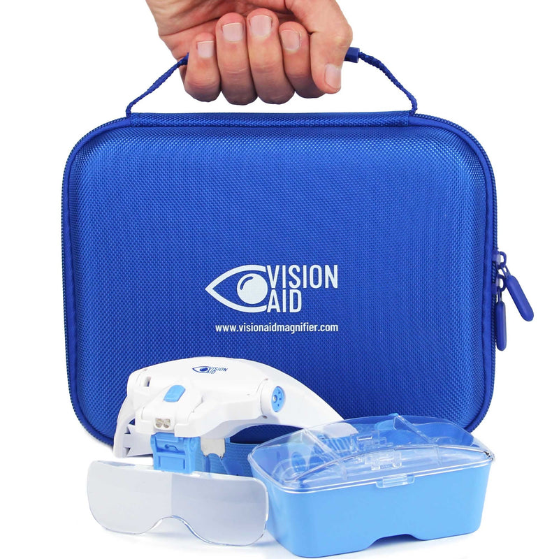 Vision Aid Magnifying Glass With Light, 5 Glasses, Headband, Storage Box, Hands-Free Magnifying Glass For Eyelashes, Jewelry, Microblading Hobbies, Dentist, Close-Up - NewNest Australia