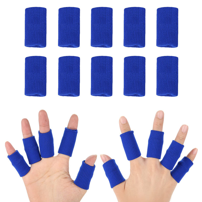 Finger Bandages, Finger Protectors, Pack Of 10, Stretchy, Flexible Finger Cuffs, Support, Finger Protection, Sports Aid, Arthritis Band Wrap For Pain Relief, Arthritis, Trigger Finger Or (Blue) - NewNest Australia