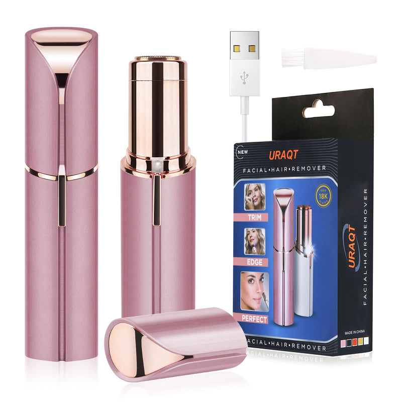 URAQT facial hair remover for women, USB electric hair removal, pain-free facial razor, electric shaver, trimmer for women, body, facial hair, lips, chin, with LED light - NewNest Australia