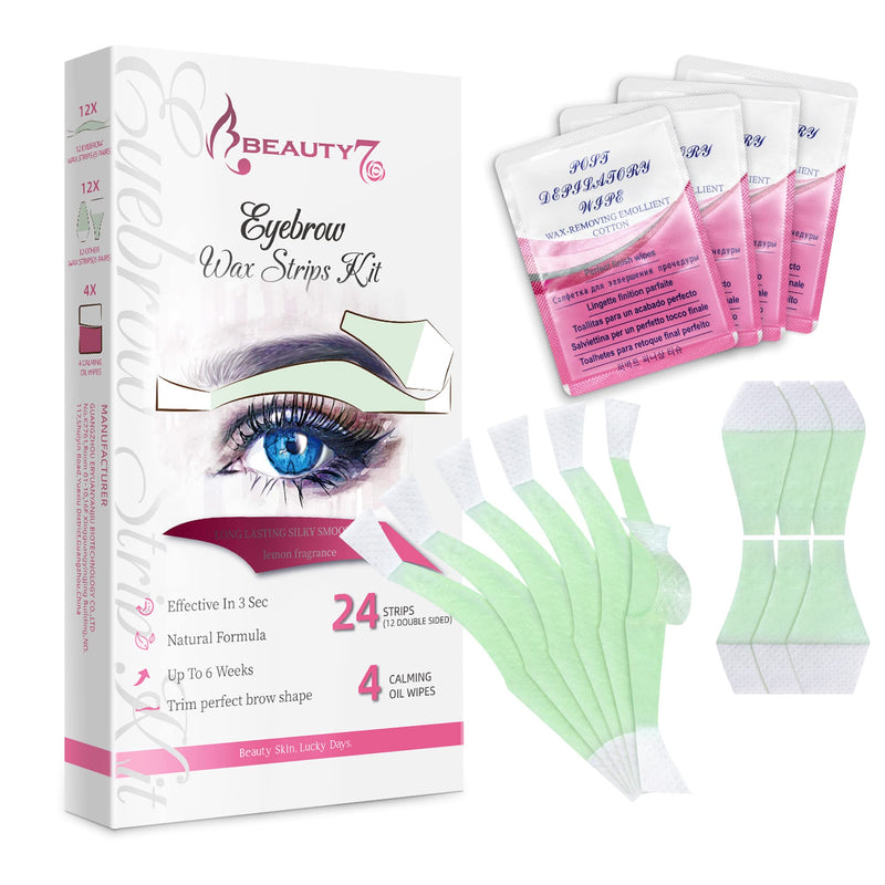 Beauty7 Wax Strips Cold Wax Hair Removal Strips Eyebrows Cold Wax Strips Precise And Quick Low Irritation & Painless Removal Strips For The Perfect Natural Eyebrow Shape - NewNest Australia