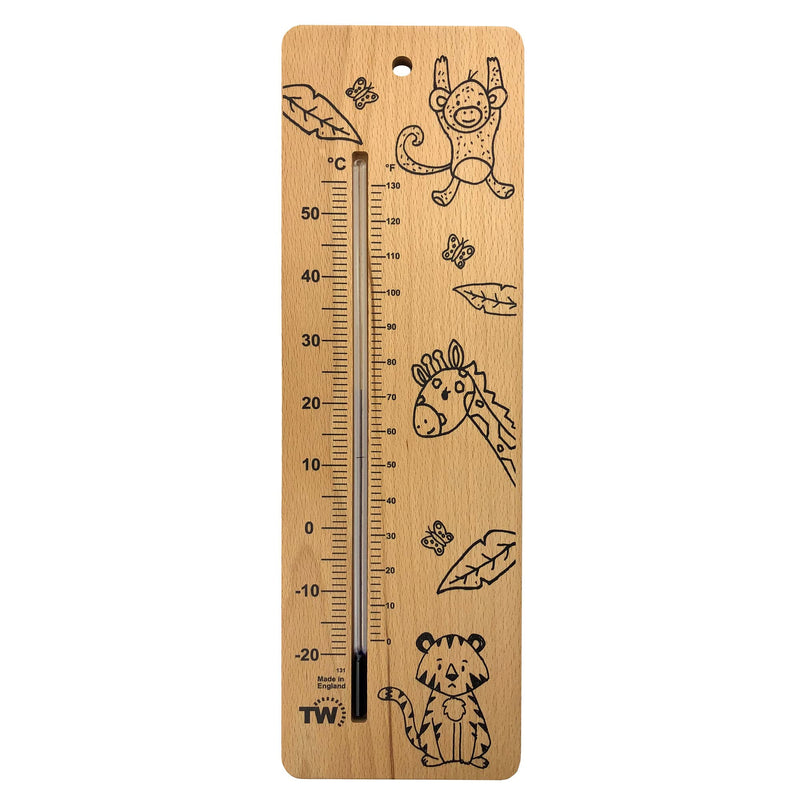 Large Wooden Baby Room Thermometer With Safari Nursery Design For Newborns - Reliable And Accurate Temperature Monitor In Nursery In House Bedroom Baby Room T - NewNest Australia