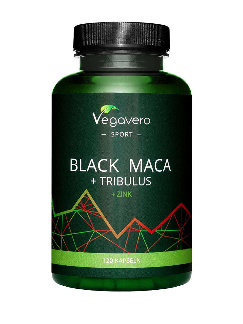 Maca Capsules High Dose + Tribulus | Premium 5000 mg Maca Black + 1,200 mg Tribulus Terrestris | Laboratory Tested | Vegan - No Additives | 120 Capsules | German Production by Vegavero® - NewNest Australia
