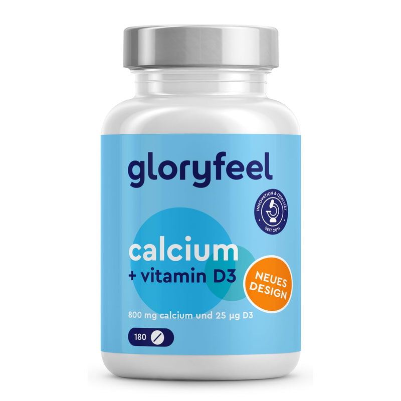 Calcium + Vitamin D3 - High dose with 800 mg carbonate + 1000 IU per daily dose - 180 vegetarian tablets (3 months) - Laboratory tested, without additives - NewNest Australia