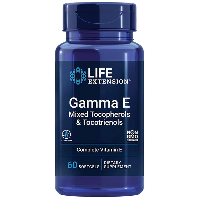 Life Extension, Gamma E, mixed tocopherols and tocotrienols, 10mg, 60 soft capsules, laboratory tested, gluten free, soy free, non-GMO - NewNest Australia