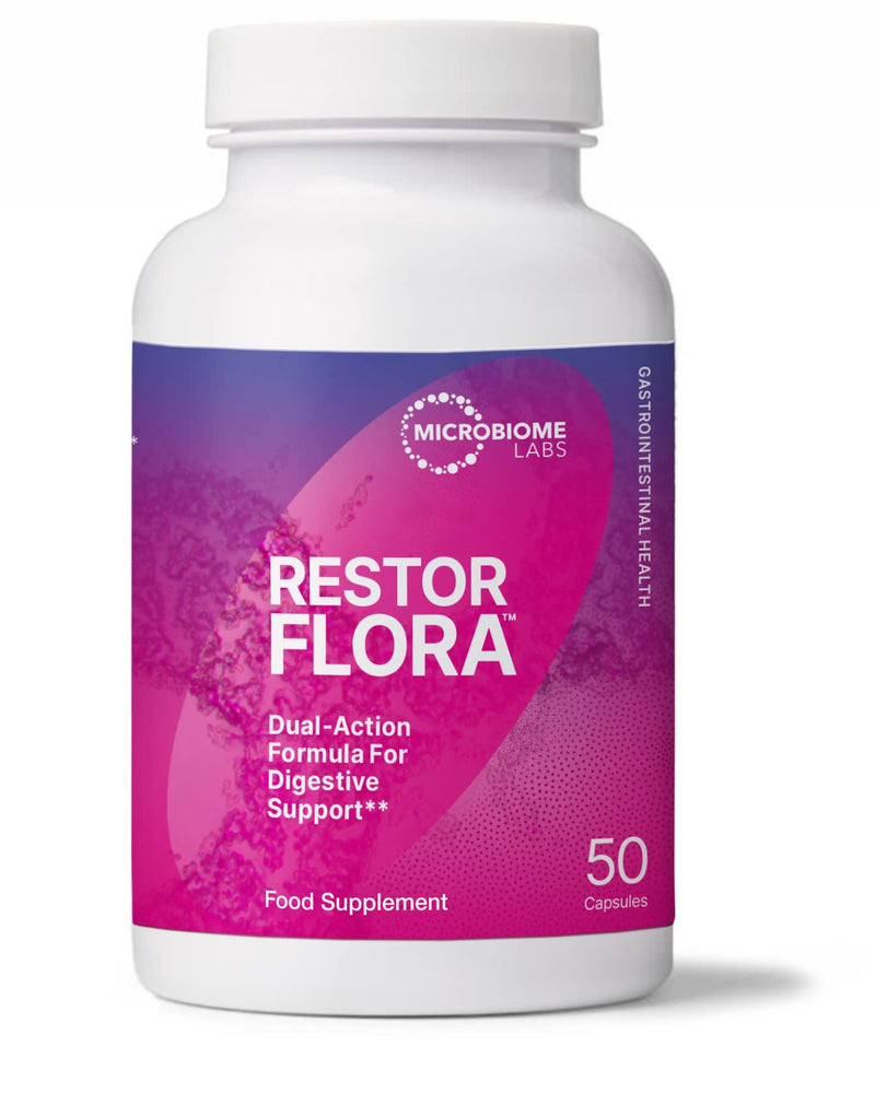 Microbiome Labs - Restorflora Pd (21 Capsules) | Any Probiotics For Gut Health & Immune System Support With Saccharomyces Boulardii & Bacillus Spores, Spore And Yeast Probiotics - NewNest Australia