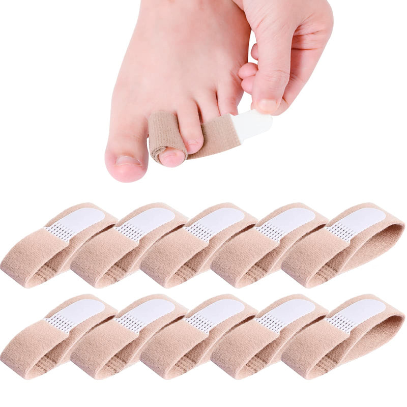 Pack of 10 hammer toe splint bandage, hammer toe corrector, toe separator, toe splint, toe bandages for correcting hammer toes, broken toes, crooked toes - NewNest Australia