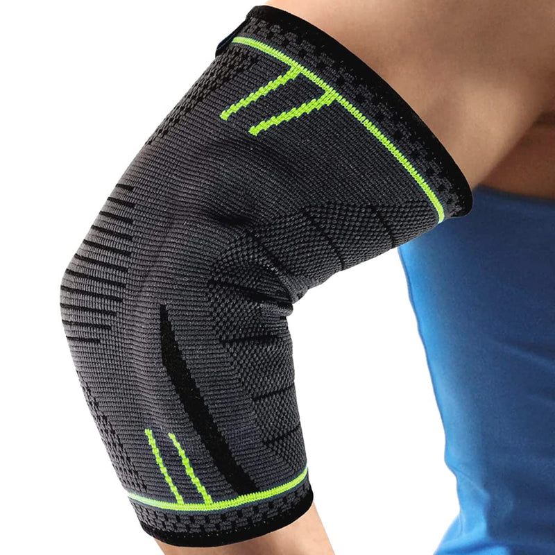 Agile Now Upgraded Elbow Support Stabilises & Protects Joints - Non-Slip Tennis Elbow Bandage With Curved Gel Pads - Suitable For All Sports Such As Tennis, Weightlifting & Golf (Xl, Green) - NewNest Australia