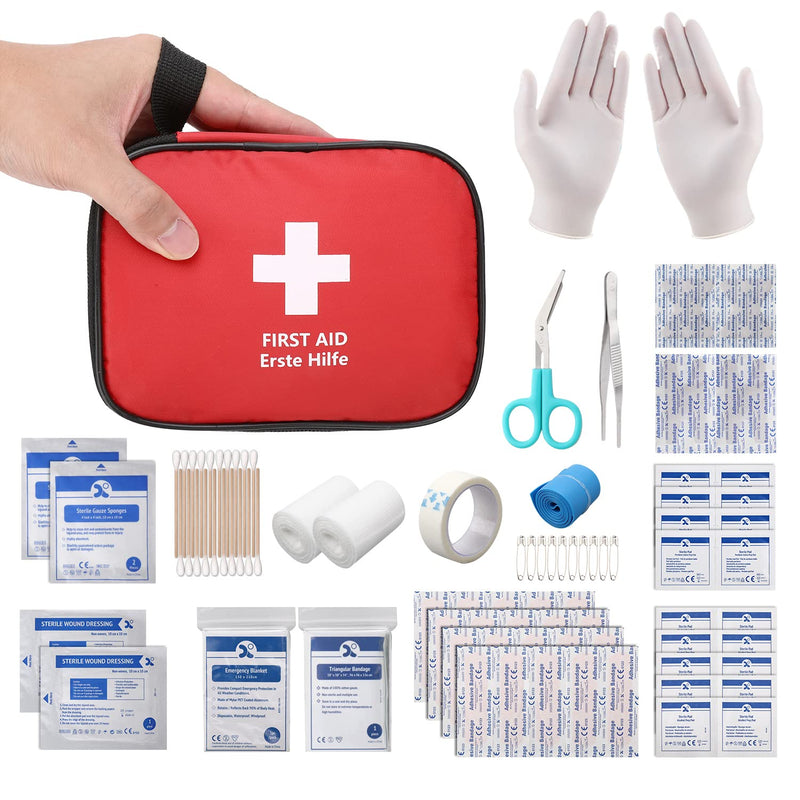 Honyao First Aid Kit, Mini Travel Pharmacy 90 Pieces, Emergency Bag, Emergency Set, Small For Outdoor, Car, Bicycle, Home, Motorcycle, Workplace, Hiking, Camping, Emergency - NewNest Australia