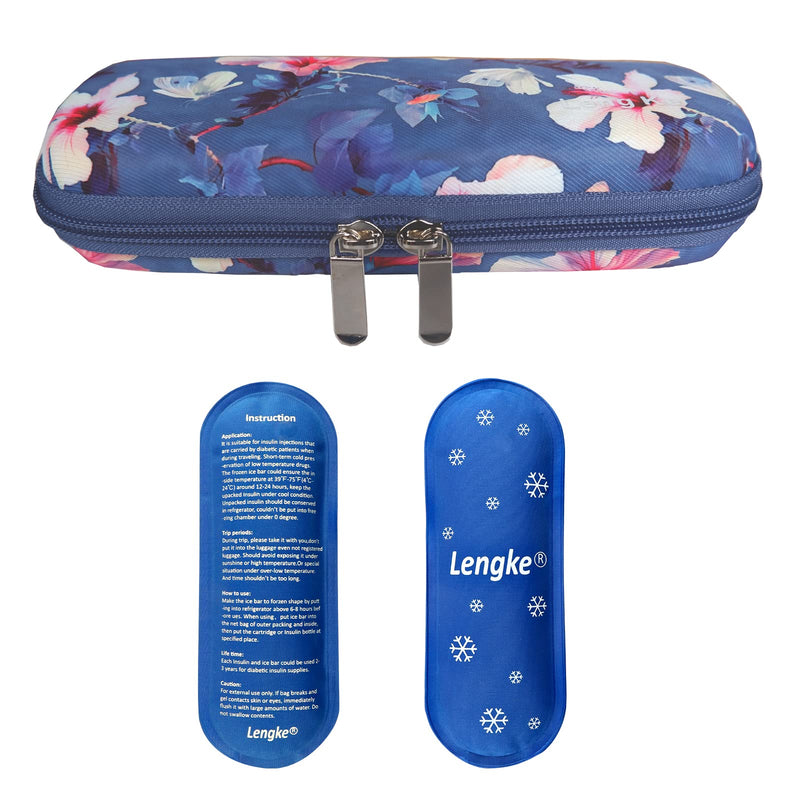 Eva Insulin Bag for Diabetes Medication, Diabetic Travel Bag with 2 Nylon Cool Packs for Insulin Pen, Insulin Syringes, Insulin and Other Diabetic Accessories(Begonia Flowers) Begonia Flowers - NewNest Australia