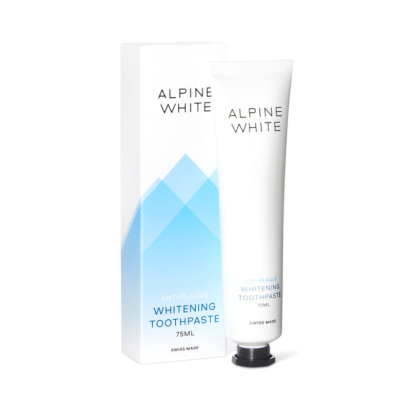 Alpine White Whitening Toothpaste Anti Plaque I Whitening Toothpaste Vegan Against Stubborn Tartar I Gentle & Whitening Toothpaste With Silica & Xylitol I Sustainable Dental Care - NewNest Australia