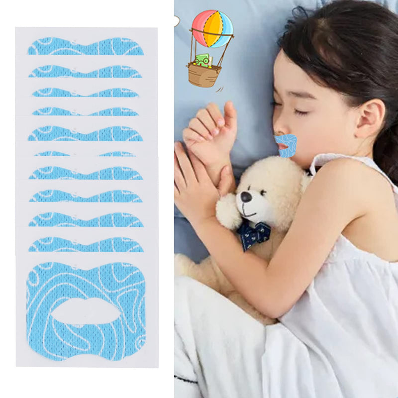 Pack Of 30 Children'S Breathing Strips, Mouth Sleep Tape, Children'S Sleep Strips, Night Mouth Sleeping Aid For Nose Breathing, Reduction Of Mouth Breathing, Blue - NewNest Australia