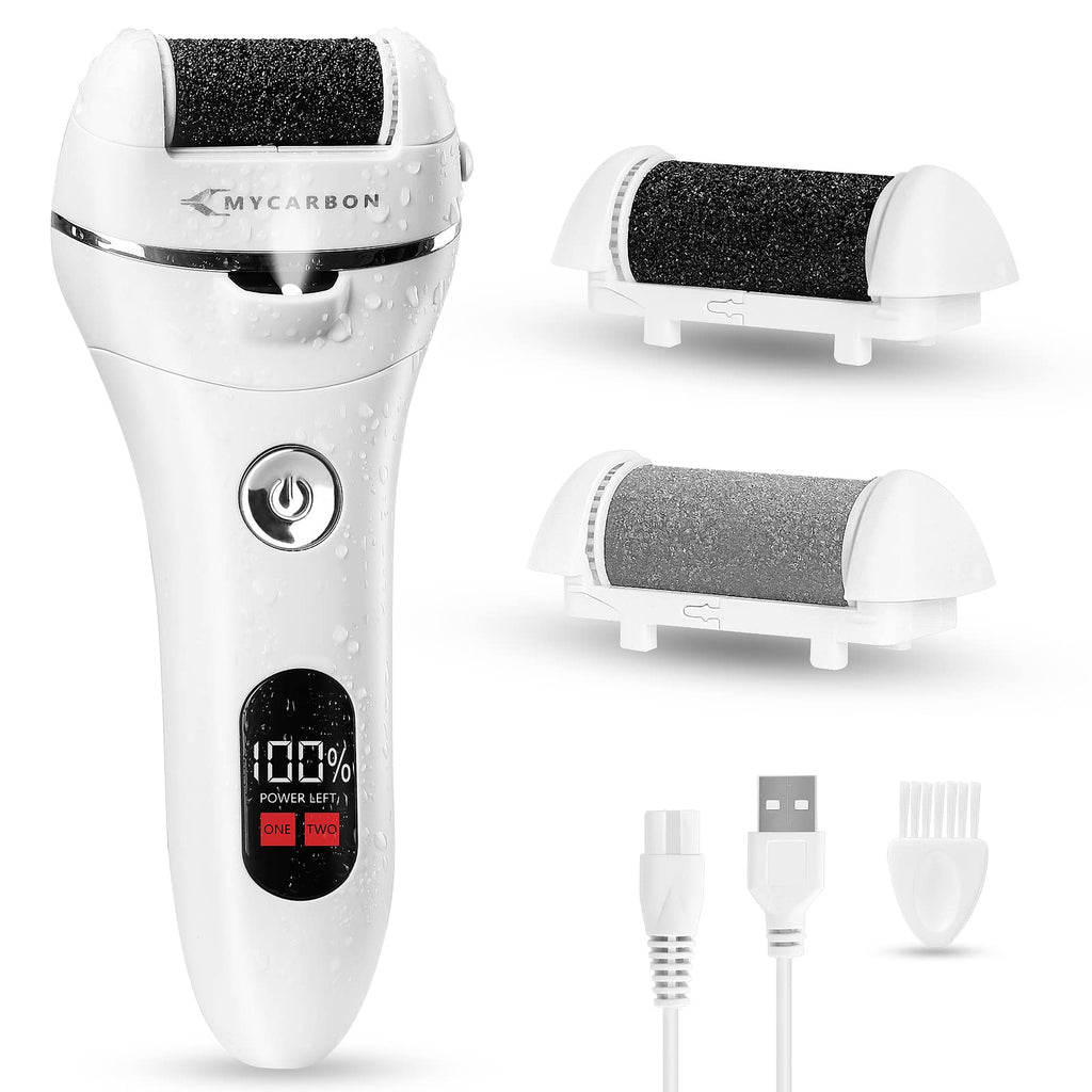 Mycarbon Electric Callus Remover With Led Display, 1200 Mah Rechargeable Electric Callus Remover With 2 Replacement Rollers Ipx5 Waterproof Callus Slicer Foot Care Device Pedicure Set - NewNest Australia