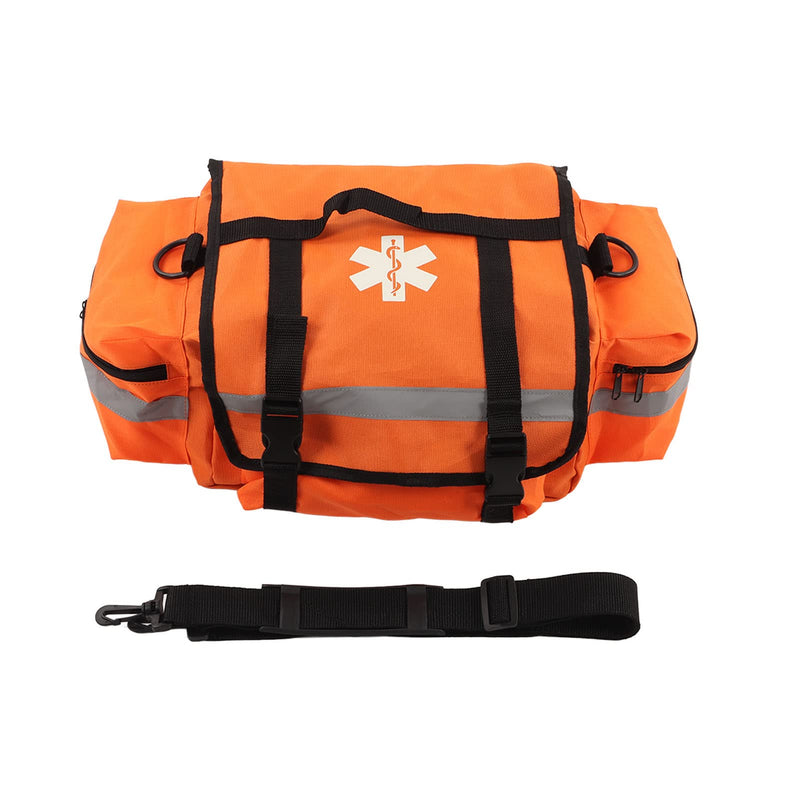 First Aid Medical Bag Light Orange With Reflective Stitching Oxford Fabric First Aid Trauma Bag For Outdoor Use, Orange, Portable, Large Capacity For Travel At Home - NewNest Australia