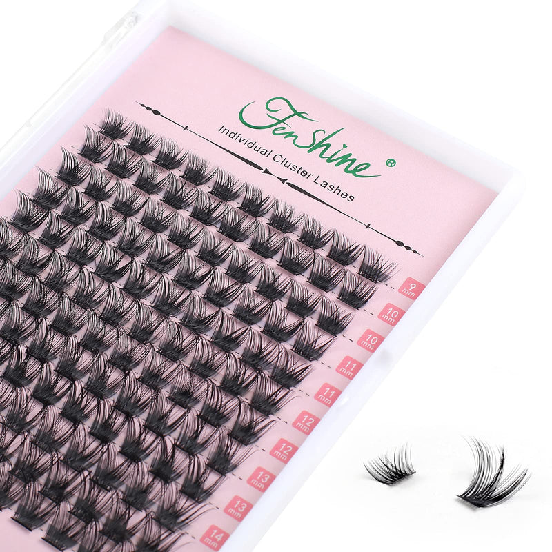 Fenshine Cluster Lashesindividual Lashes Wide Stem C/D Curl 9-15Mm Length Diy Eyelash Extension Individual Soft False Lashes For Personal Use At Home‚¶ (Mix 9-15Mm, 144Pcs D Curl) 1 Piece (Pack Of 1) - NewNest Australia