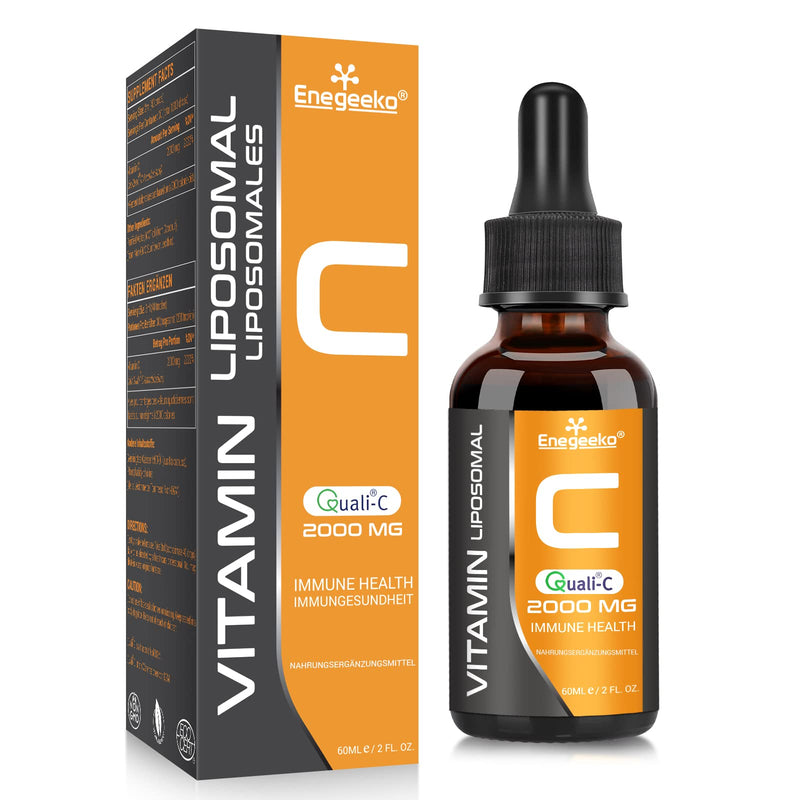 Liposomal vitamin C 2000 mg with Quali®-C | Non GMO | Vegan friendly | pH-neutral & stomach-friendly | Vegan, drops (60 ml (pack of 1)) 60 ml (pack of 1) - NewNest Australia