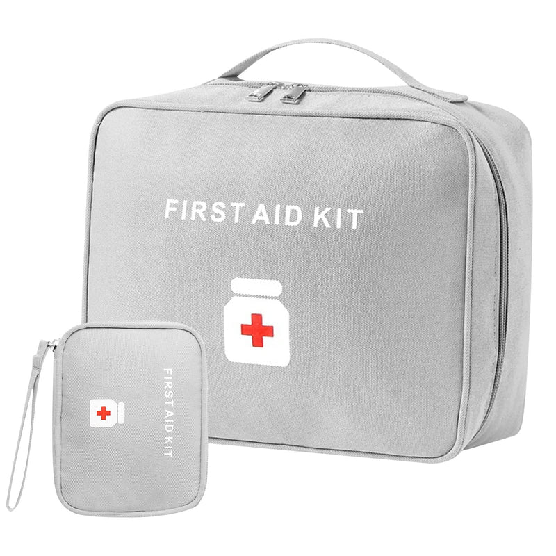 Pack Of 2 Medicine Bag: Travel Pharmacy Bag With Large Capacity, Waterproof Medicine Bag, Portable Medicine Storage, Suitable For Travel At Home, Office, Etc. (Grey) - NewNest Australia
