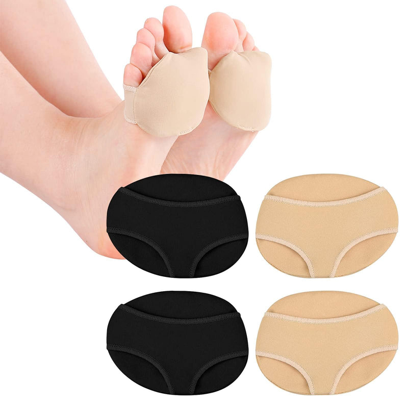 Pairs Metatarsal Pad Foot Pads Forefoot Pads Soft Ball of the Foot Cushions Forefoot Pads Bunion Cushions Soft Metatarsal Pads Fabric Forefoot Pads Metatarsal Pads (2 Black 2 Flesh) 2 Black 2 Flesh - NewNest Australia