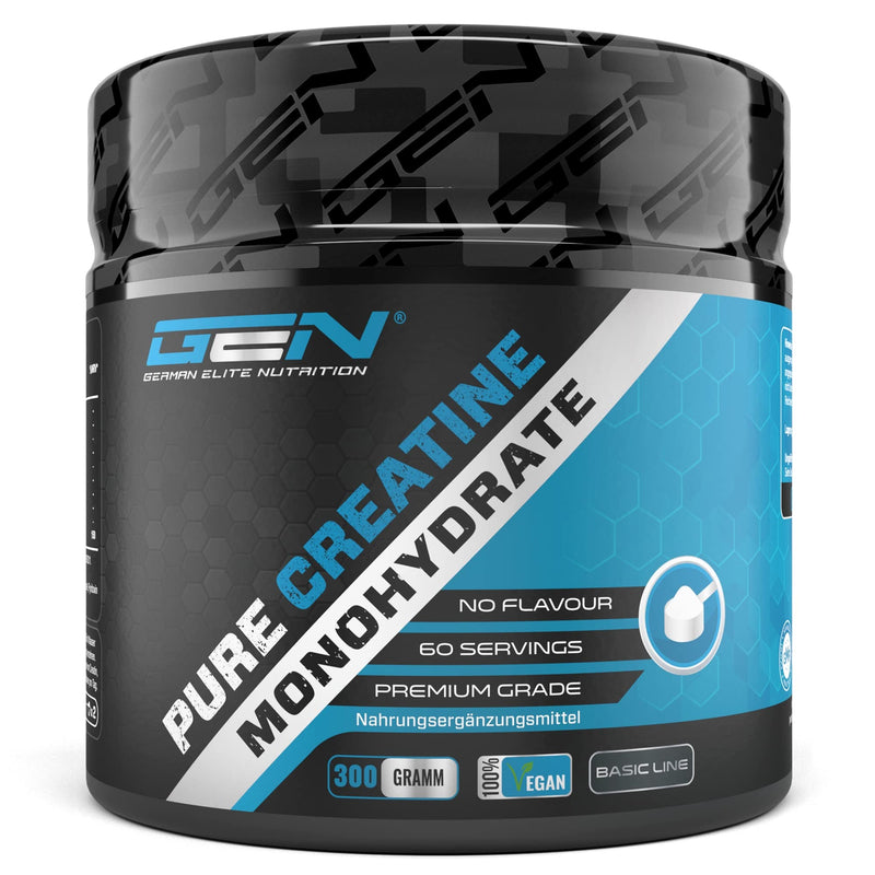 Creatine Powder - 300 g - Pure Creatine Monohydrate - Optimal Solubility - Vegan - No Additives - Pure Powder - German Elite Nutrition - NewNest Australia