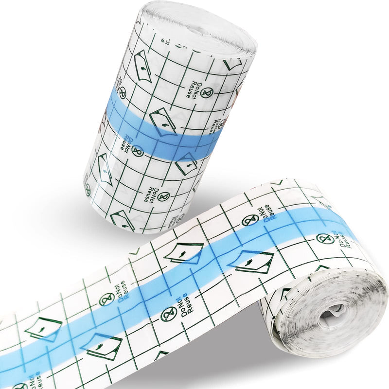 Pack Of 2 Waterproof Transparent Bandage, Waterproof Plaster Transparent Plaster Roll, Elastic Adhesive Bandage, Fixer Plaster Stretch, Skin Healing Protective Bandages For Anti-Allergic Sports - NewNest Australia