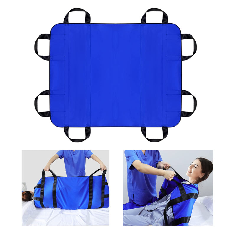 [Hole] Transfer Board For Patient Lifter, Patient Transfer Board With Eight Handles, Suitable For Overweight People, Elderly People And Patients Who Need To Be Transferred (Blue 48 X 40 Inches) - NewNest Australia