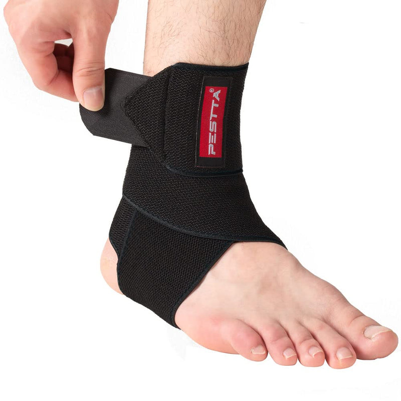 PESTTA Ankle Brace, Adjustable Foot Bandage, Flexible Ankle Brace, Ultra Thin Ankle Brace, Comfortable, Right and Left Ankle, Men and Women (Black, 1 Piece) - NewNest Australia