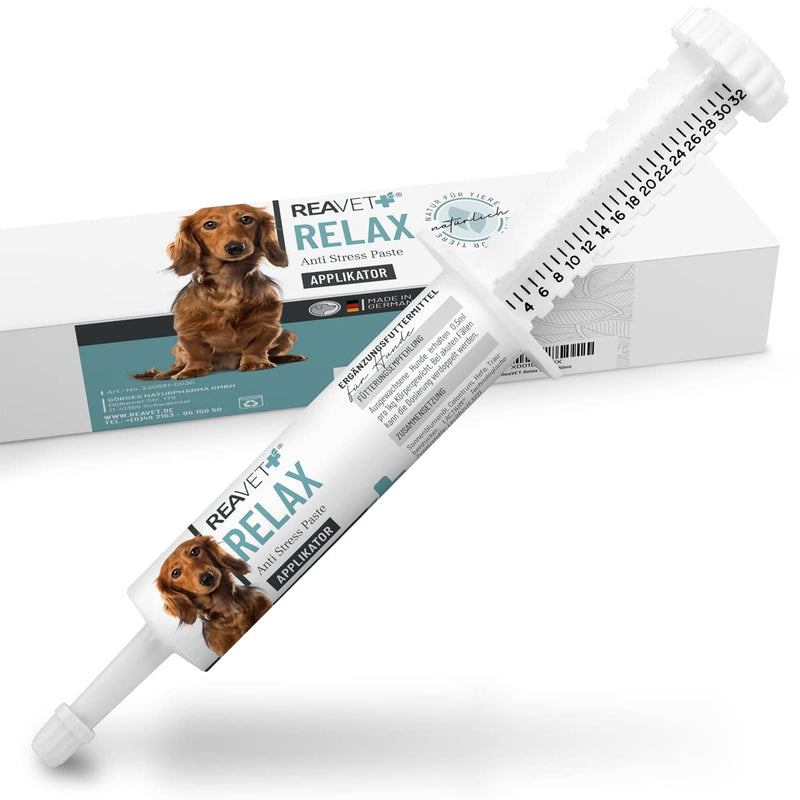ReaVET Relax Paste for Dogs 30ml Applicator - Dog Calming, Natural Dog Calming Agent I Paste for Dogs I Ideal for Calming Stress, Anxiety & Aggression - PawsPlanet Australia