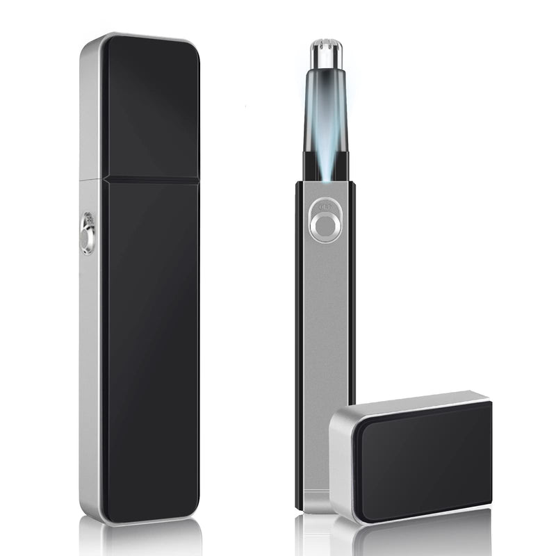 ACWOO Nose Hair Trimmer, Men's Nose/Ear Hair Trimmer, Professional Nose Hair Remover, Ear Hair Trimmer, Pain-Free, Built-in LED Light, Battery Operated (Black) Black - NewNest Australia