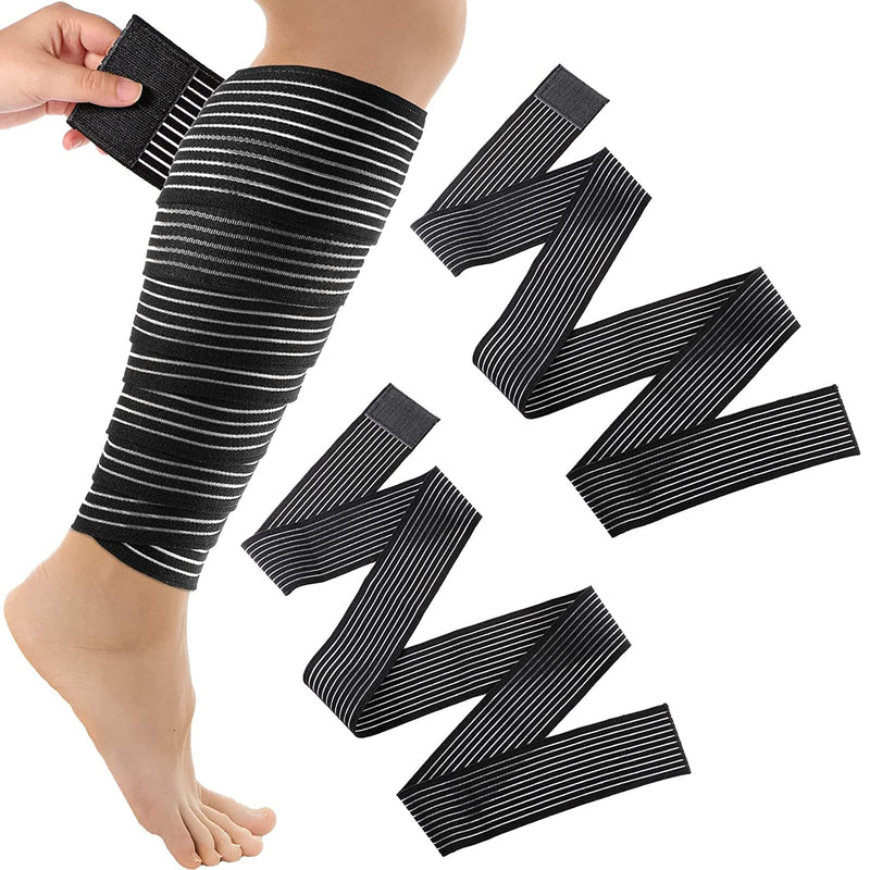 Pack of 2 knee bandages, knee support sports bandage, knee bandage strength sports, compressed knee bandage for arm, elbow, calf, hand, ankle, wrist, knee (180cm, 70 inches) Pack of 2 180cm - NewNest Australia