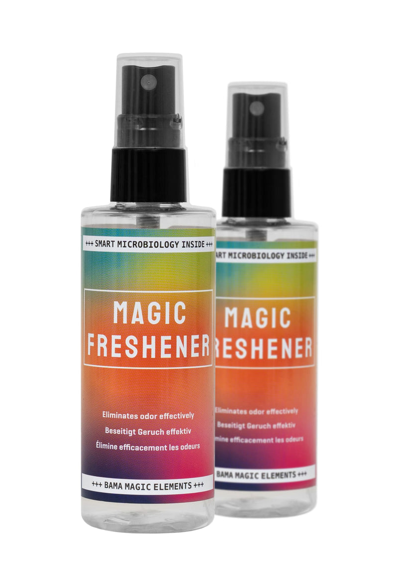 Bama Magic Freshener double pack, biodegradable shoe and textile deodorant, long-lasting effect, dermatologically tested, pH neutral, 2x100 ml transparent 100.00 ml (pack of 2) - NewNest Australia