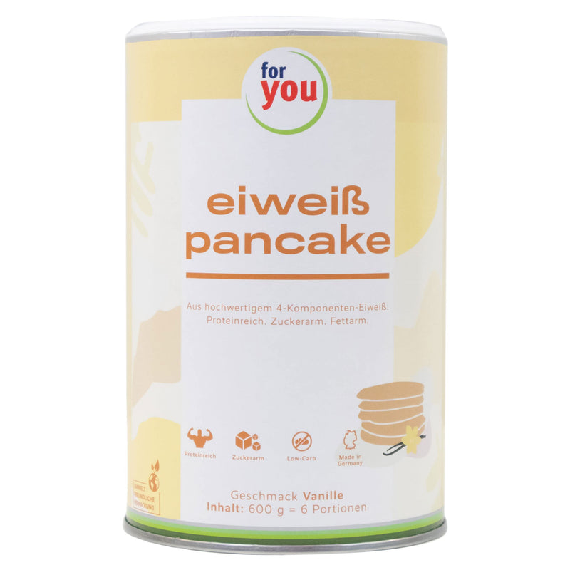 Protein Pancake Low Carb Baking Mixture I 4 Components Protein Pancake With Whey Protein Milk Protein Egg Protein Soy Protein I 600 G Protein Powder For Pancakes Vanilla 64 G Protein Per Serving - NewNest Australia