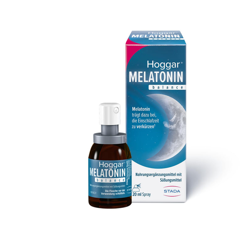 Hoggar MELATONIN balance - sleep spray - dietary supplement with melatonin to shorten the time it takes to fall asleep and for jet lag - with vitamin B6-20 ml spray - NewNest Australia