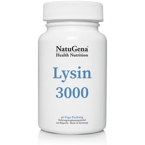NatuGena Lysine 3000 / high-dose bioidentical lysine formulation / 240 HPMC capsules / for 80 days - NewNest Australia