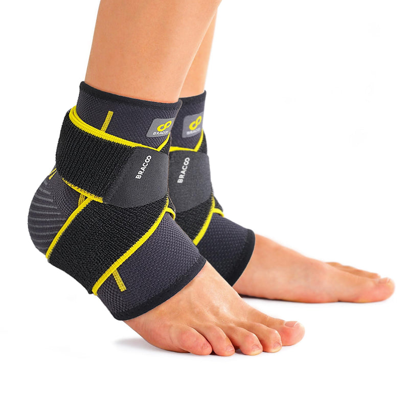 Bracoo Fs60 Foot Brace - Adjustable Ankle Brace, Ankle Protection, Breathable, Fuj Bandage For Sports Protection, Ankle Support For Men And Women (L/Xl, 1 Pair) - NewNest Australia