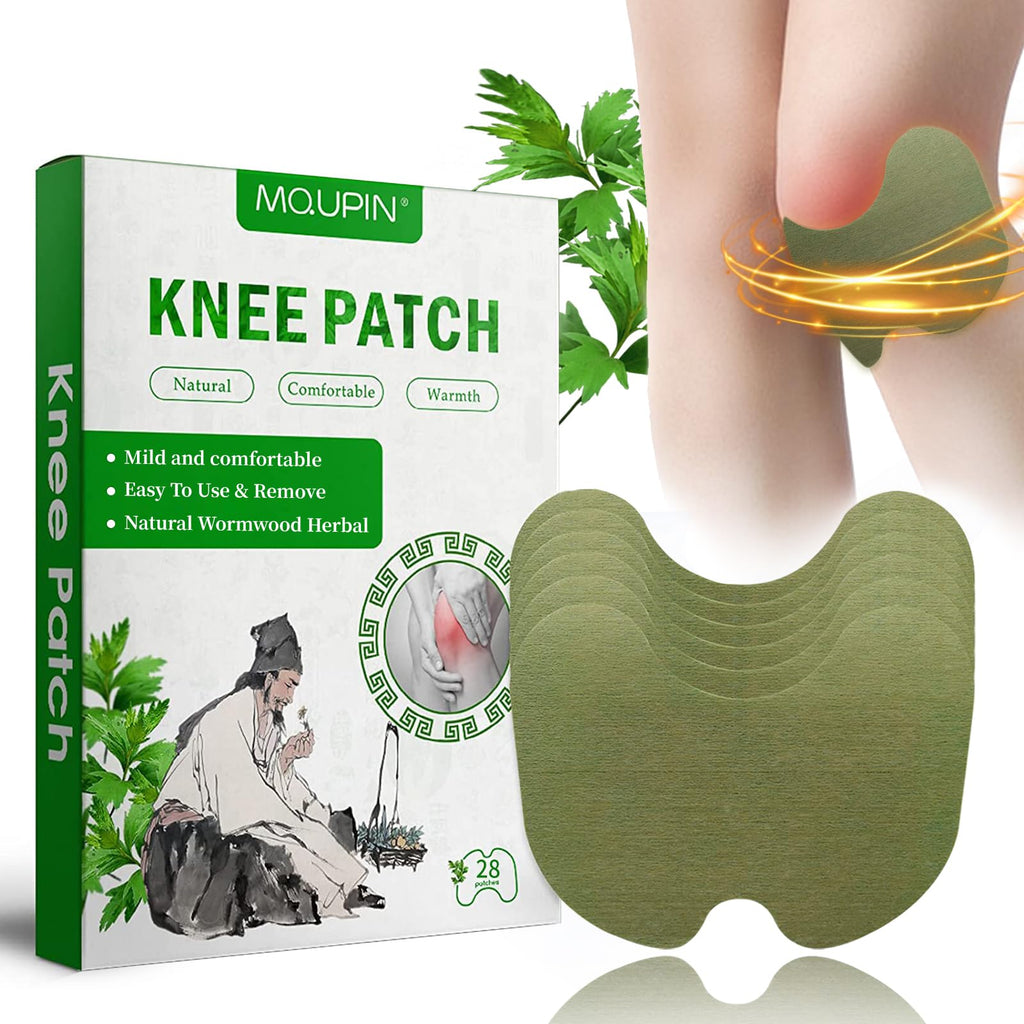 Mqupin Knee Pain Relief Plasters, 28 Pieces Pain Relief Plasters, Wormwood Pain Relief Plasters For Knees, Back, Neck, Shoulder Inflammation And Muscle Soreness 28 Pcs - NewNest Australia