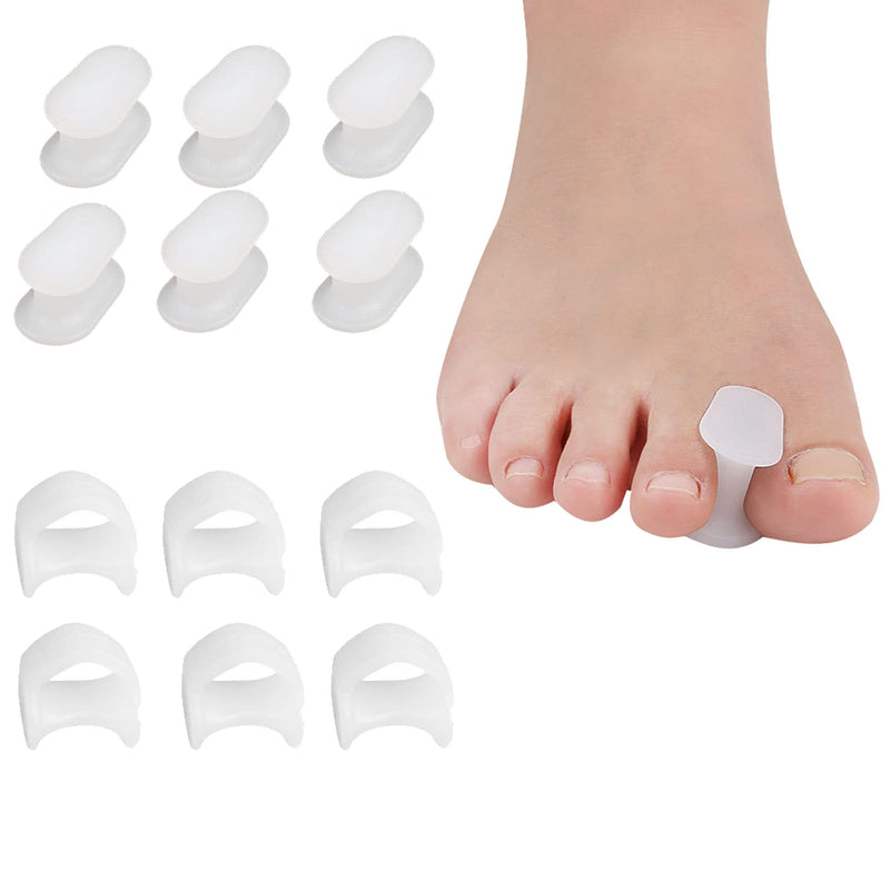 Dxia 12 Gel Toe Separators Hallux Valgus And Small Toe, Silicone Toe Separator Silicone Toe Spacer For Overlapping Toes, Soft And Comfortable, Relief Small Toe Pressure And Pain - NewNest Australia