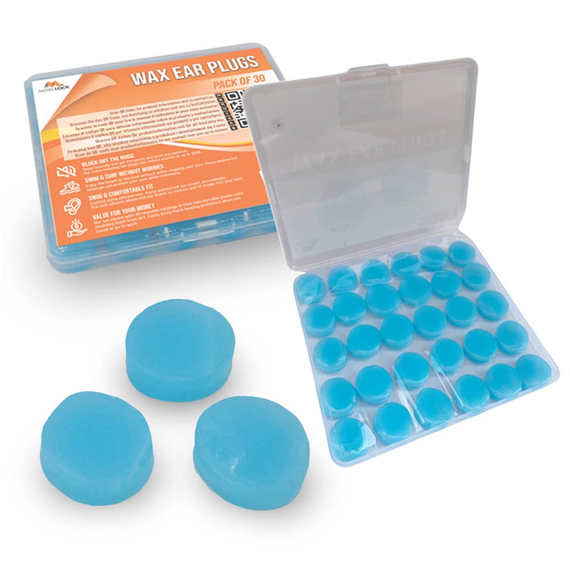 Ear Plugs - Reusable Silicone Wax Earplugs - Pack Of 30-32Db Noise Canceling Earplugs For Sleeping - Hearing Protection - Durable Plastic Housing - By Mobi Lock - NewNest Australia