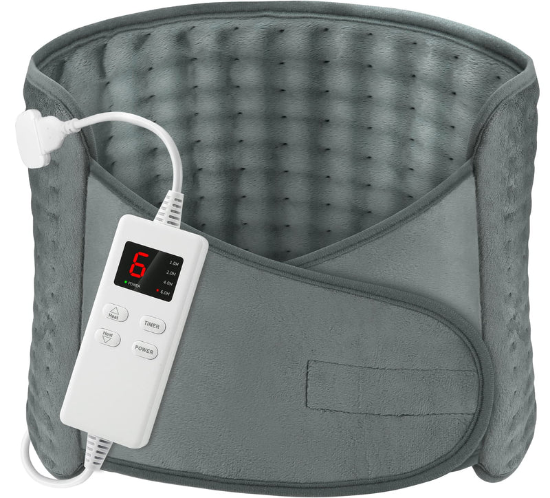 Heating pad OneAmg 126x30cm Electric heat pad with 6 temperature levels and automatic switch-off Fast heating Machine washable Heated blanket Heated blanket for back, loin, stomach, shoulder Gray - NewNest Australia