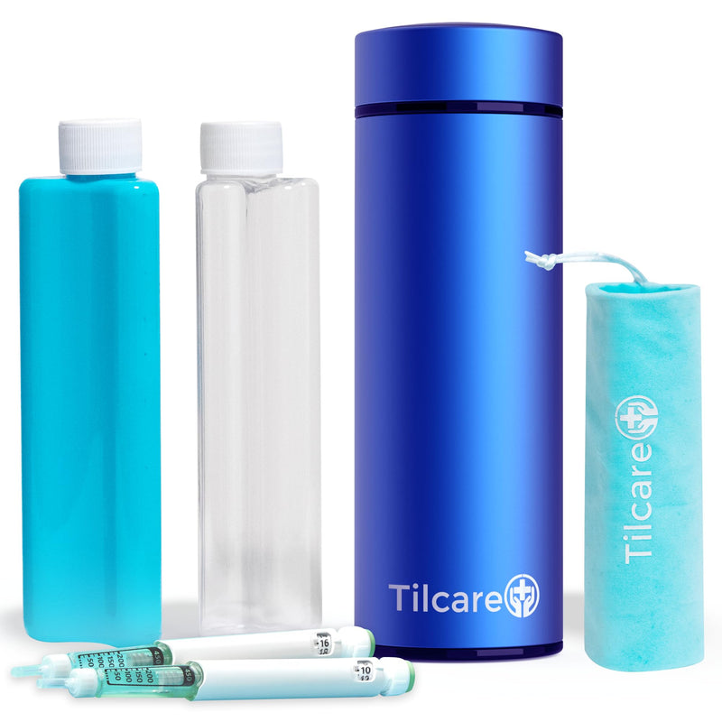Tilcare Insulin Cooler Travel Case - 60H Reusable Insulin Cooler Box - Standard TSA Approved Medication Case - Emergency Bottle 12H - Up to 2 Diabetic Pens & Medical Bottles - NewNest Australia
