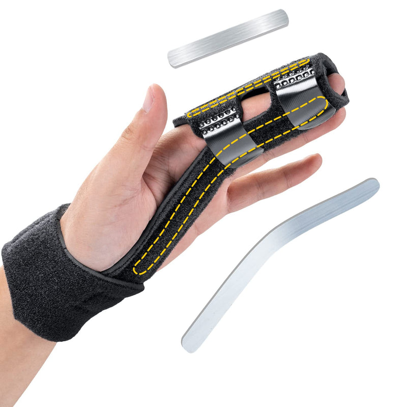 Finger Splint Finger Support, Finger And Metatarsal Splints, Adjustable Finger Orthosis, Aluminum Plate Support For Boxer Fracture, Sprains, Arthritis, Tendonitis, Trigger Fingers (2 Fingers) - NewNest Australia