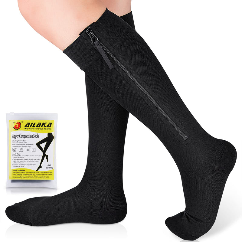 Ailaka Zipper Compression Stockings Medical 15-20Mmhg Compression Stockings For Women Men Support Stockings With Zipper For Varicose Veins Edema Recovery Pregnant - NewNest Australia