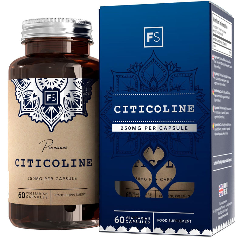Fs Citicoline | 60 Capsules Choline High Dose - 250Mg Citicoline Per Serving | Choline Extract Cdp Choline | Gmo, Gluten, Milk And Allergen-Free | Made In The Uk - NewNest Australia