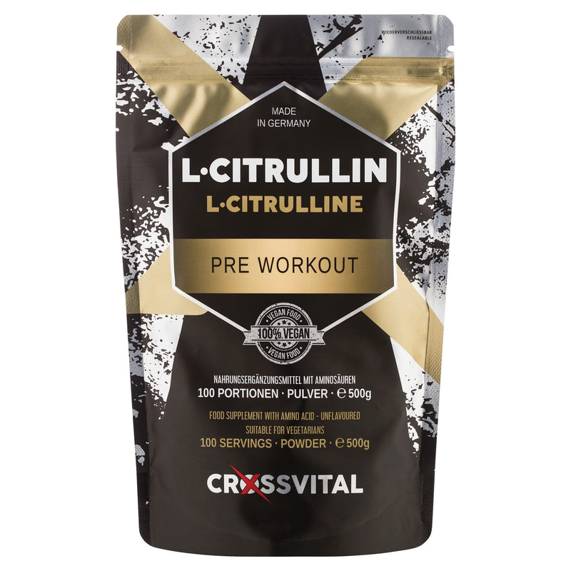 L-CITRULLINE BASE powder I CROSSVITAL I vegan I 500g I 100 portions I made in Germany - NewNest Australia