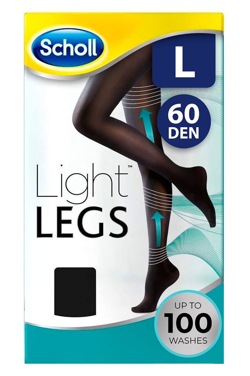 Scholl Light Legs Compression Tights for Women, 60 Denier, Black, Size L, 3068208 (Packaging may vary) - NewNest Australia