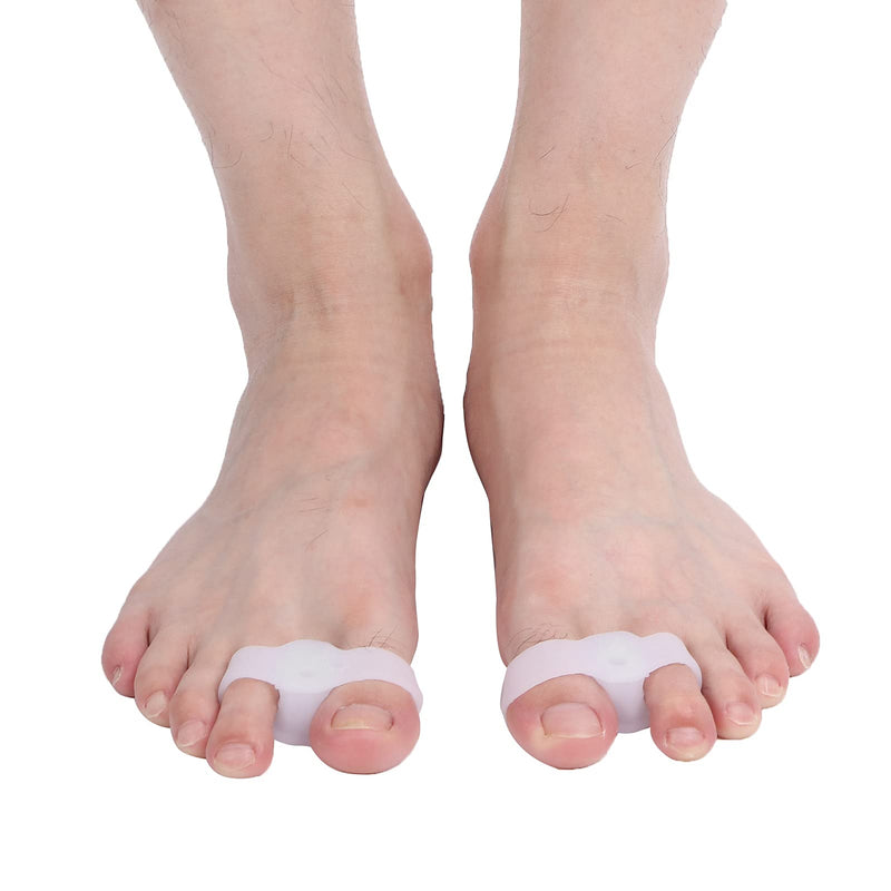 Silicone Toe Separator Made Of Soft Gel For Hallux Valgus Therapy, Prevention Of Pain And Relaxation Of The Feet, Two Toes, Bunion Correction For Bunion And Overlap Toe (White) - NewNest Australia