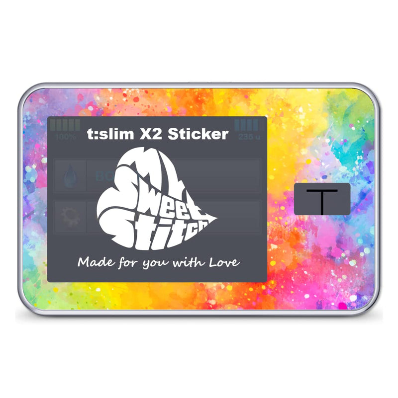 MySweetStitch Tandem t:slim X2 sticker, Happy Holi, made in Germany - NewNest Australia