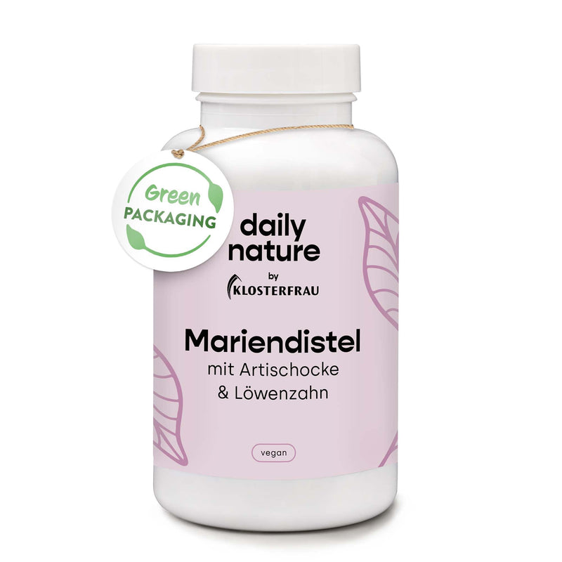 Dailynature Milk Thistle Extract With 80% Silymarin + Artichoke & Dandelion | 120 Capsules | Dietary Supplement | Vegan | Compostable Tin | No Unwanted Additives | Gluten Free | Lactose Free - NewNest Australia