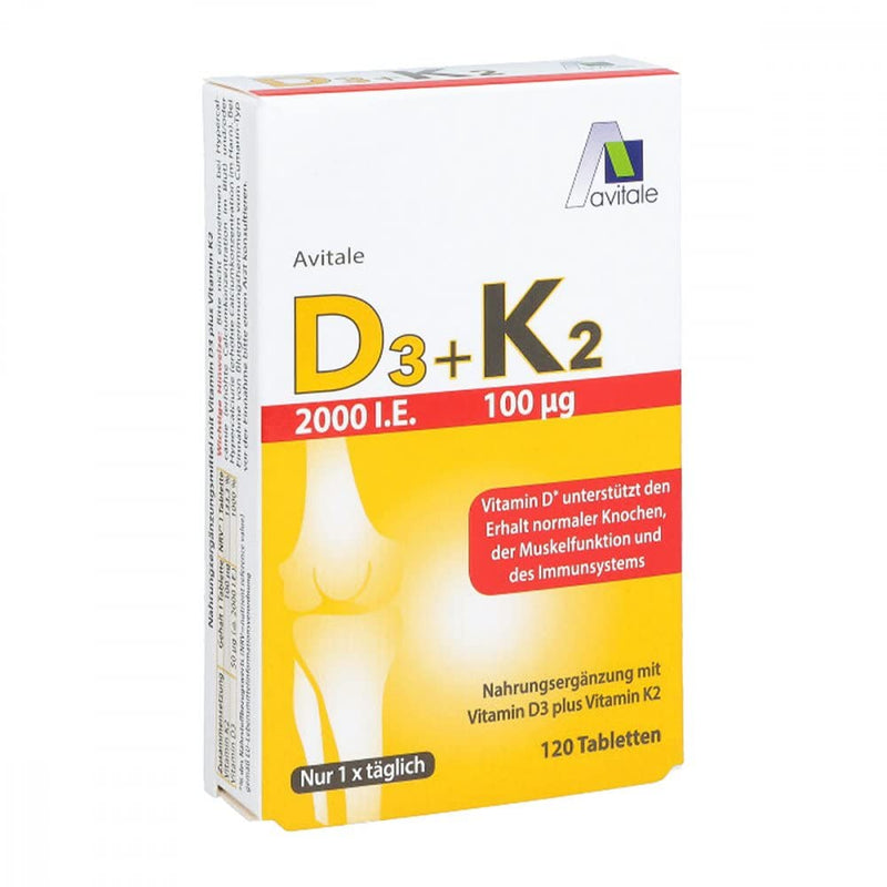 D3+K2 2000 IU+100 µg tablets 120 pcs - NewNest Australia