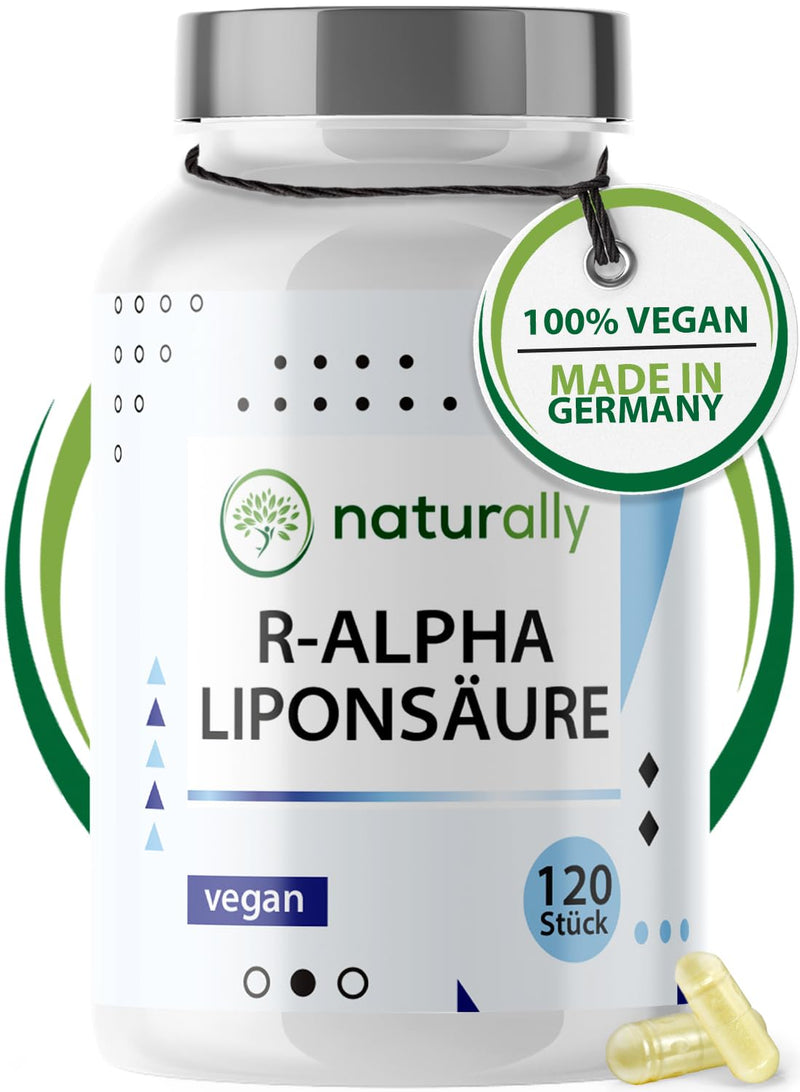 naturally R Alpha lipoic acid capsules [for 4 months] 120 pieces 300 mg R Alpha lipoic acid high dosage - Made in Germany, vegan, alpha gbc, nac - NewNest Australia