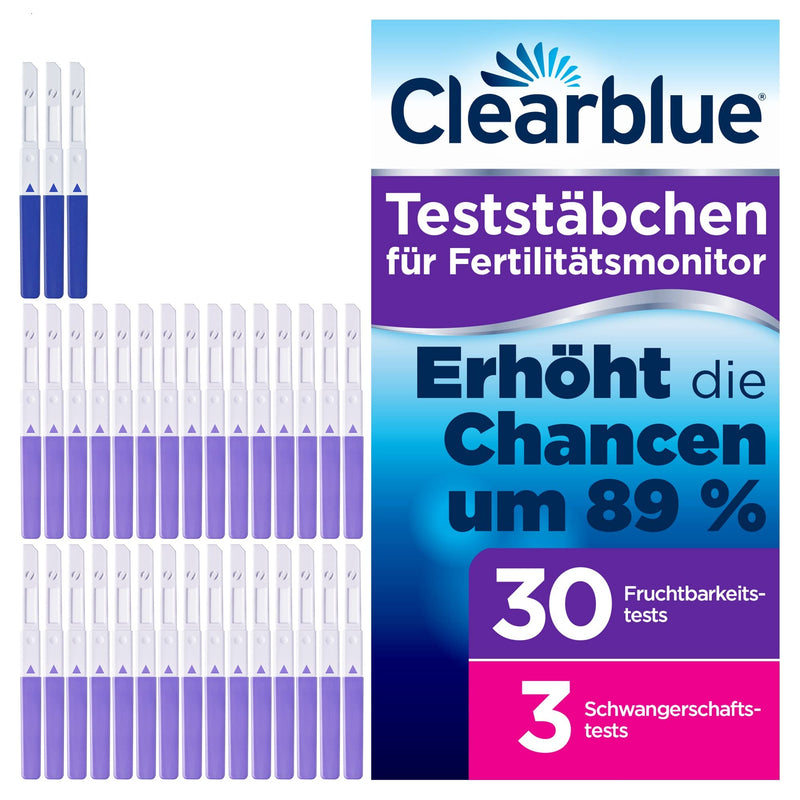 Clearblue Kinderwunsch Fertility Monitor / Cycle Computer Refill Pack, 33 Tests (30 X Ovulation Test/Fertility Test For Women To Determine Ovulation & 3 X Pregnancy Test) - NewNest Australia