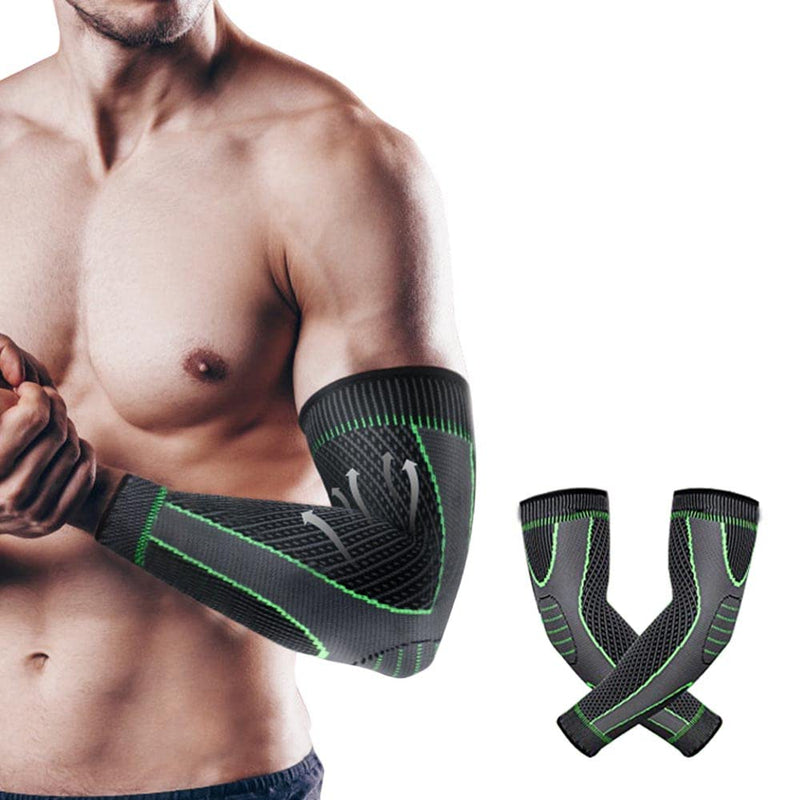 Elbow Brace Men & Women, Pack Of 2 Arm Protection Elbow Bandage Tennis Elbow Non-Slip Compression Cuffs Sports Bandage Elbow Support For Tennis Elbow, Arthritis, Fitness (Xl) - NewNest Australia